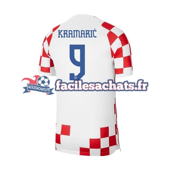 Maillot Croatie Kramaric 9 World Cup 2022 Domicile Homme MC