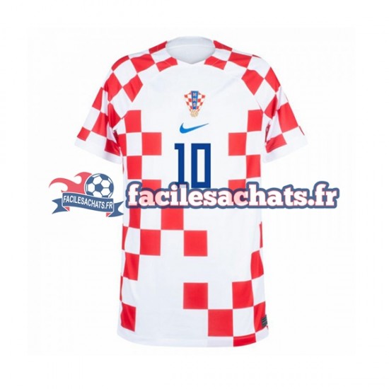 Maillot Croatie Modric 10 World Cup 2022 Domicile Homme MC