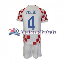 Maillot Croatie Perisic 4 World Cup 2022 Domicile Enfant MC