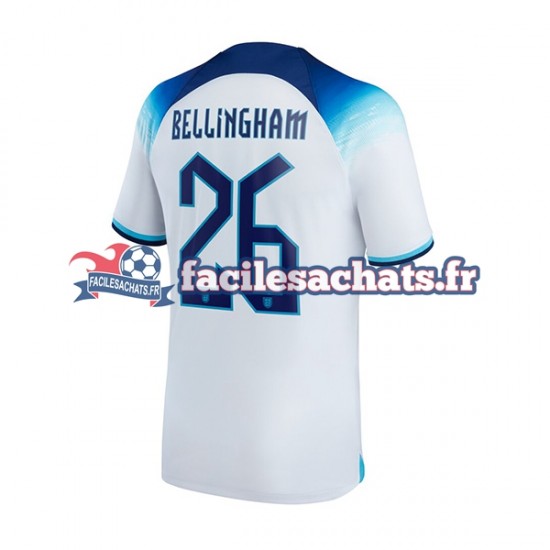 Maillot Angleterre Bellingham 26 World Cup 2022 Domicile Homme MC