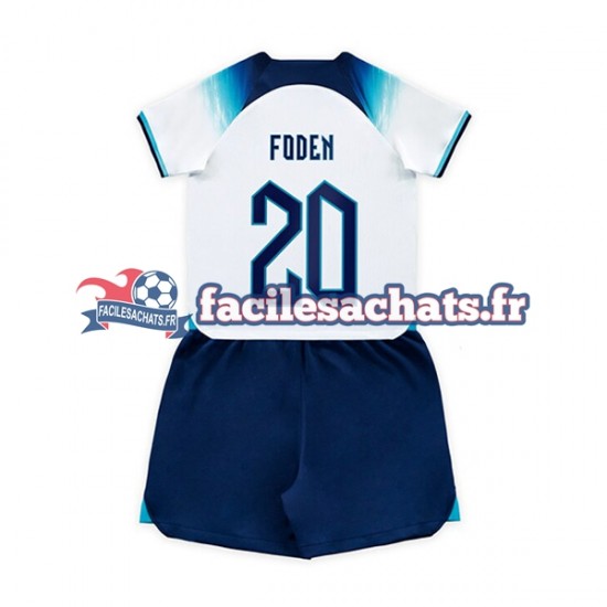 Maillot Angleterre Foden 20 World Cup 2022 Domicile Enfant MC