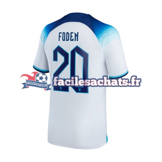 Maillot Angleterre Foden 20 World Cup 2022 Domicile Homme MC