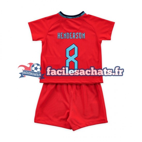 Maillot Angleterre Henderson 8 World Cup 2022 Extérieur Enfant MC