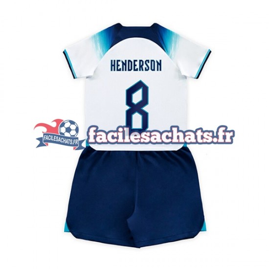 Maillot Angleterre Henderson 8 World Cup 2022 Domicile Enfant MC