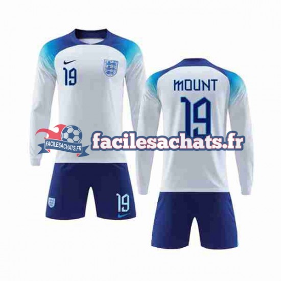 Maillot Angleterre Mount 19 World Cup 2022 Domicile Enfant ML