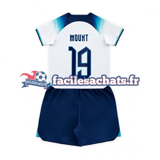 Maillot Angleterre Mount 19 World Cup 2022 Domicile Enfant MC