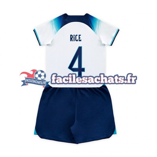 Maillot Angleterre Rice 4 World Cup 2022 Domicile Enfant MC