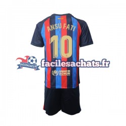Maillot FC Barcelone Ansu Fati 10 2022-2023 Domicile Enfant MC