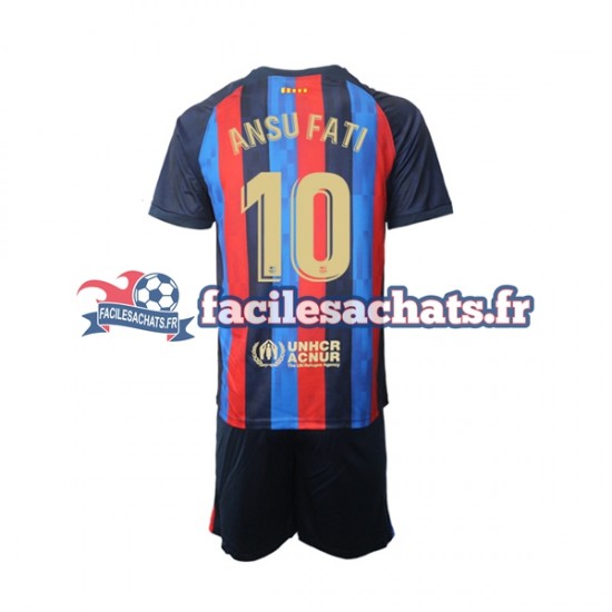 Maillot FC Barcelone Ansu Fati 10 2022-2023 Domicile Enfant MC