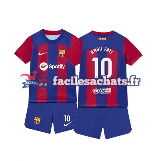 Maillot FC Barcelone Ansu Fati 10 2023-2024 Domicile Enfant MC