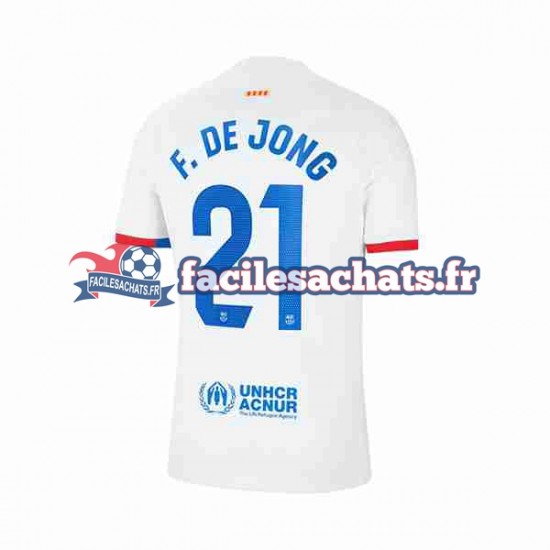 Maillot FC Barcelone Frenkie de Jong 21 2023-2024 Extérieur Homme MC