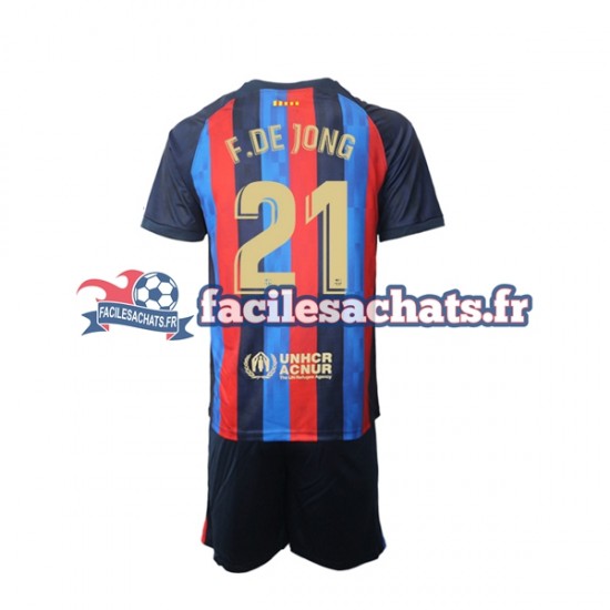 Maillot FC Barcelone Frenkie de Jong 21 2022-2023 Domicile Enfant MC