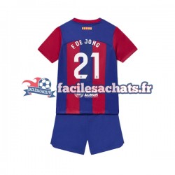 Maillot FC Barcelone Frenkie de Jong 21 2023-2024 Domicile Enfant MC