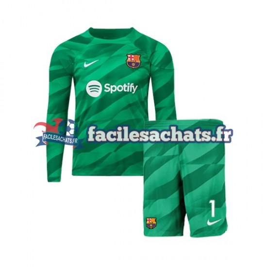 Maillot FC Barcelone Ter Stegen 1 2023-2024 Gardien Domicile Enfant ML