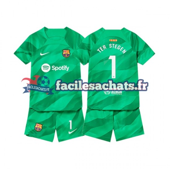 Maillot FC Barcelone Ter Stegen 1 2023-2024 Gardien Domicile Enfant MC