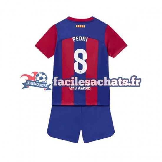 Maillot FC Barcelone Pedri 8 2023-2024 Domicile Enfant MC