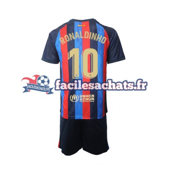 Maillot FC Barcelone Ronaldinho 10 2022-2023 Domicile Enfant MC