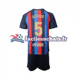 Maillot FC Barcelone Sergio Busquets 5 2022-2023 Domicile Enfant MC