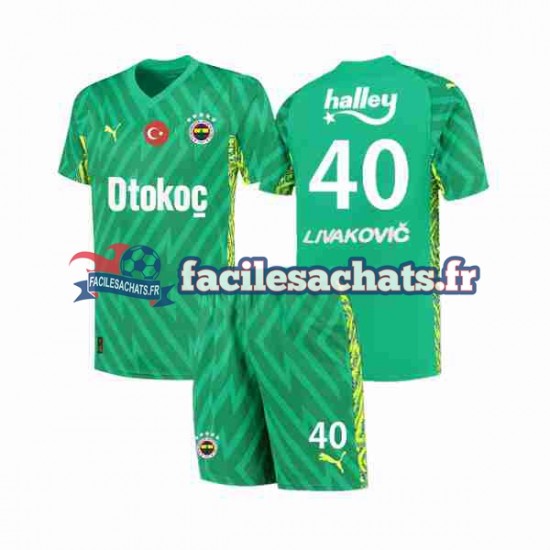 Maillot Fenerbahce Livakovic 40 2023-2024 Gardien Domicile Enfant MC