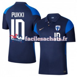Maillot Finlande Teemu Pukki 10 Euro 2020 Extérieur Homme MC