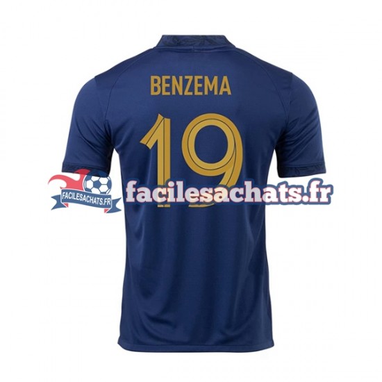 Maillot France Benzema 19 World Cup 2022 Domicile Homme MC