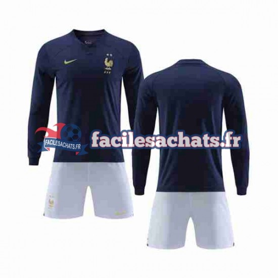 Maillot France World Cup 2022 Domicile Enfant ML