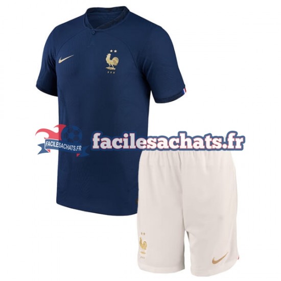 Maillot France World Cup 2022 Domicile Enfant MC