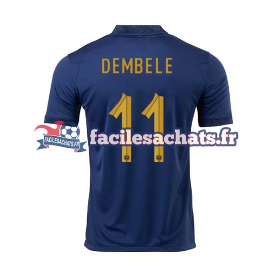 Maillot France Dembele 11 World Cup 2022 Domicile Homme MC