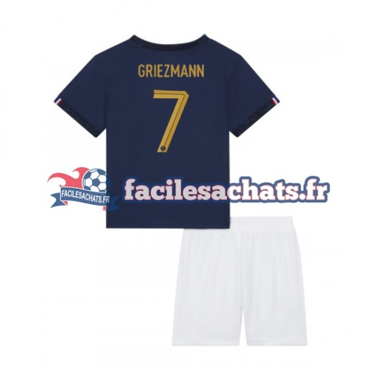 Maillot France Griezmann 7 World Cup 2022 Domicile Enfant MC