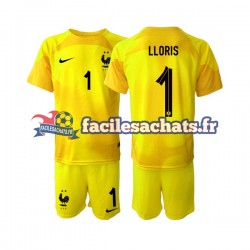 Maillot France Hugo Lloris 1 World Cup 2022 Gardien 3ème Enfant MC