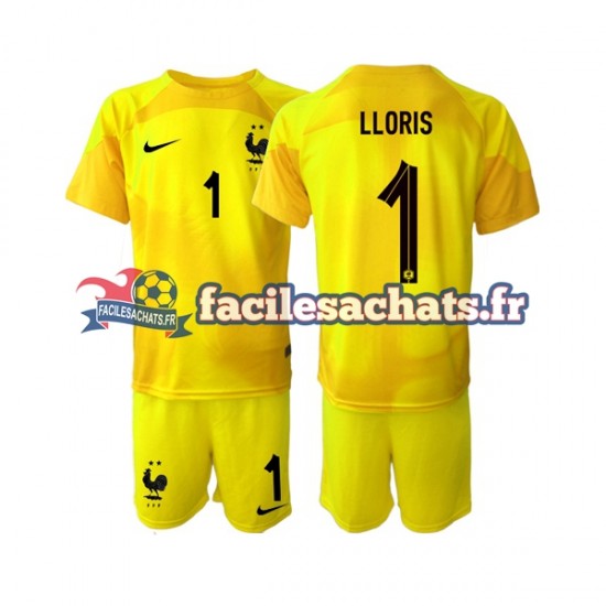 Maillot France Hugo Lloris 1 World Cup 2022 Gardien 3ème Enfant MC