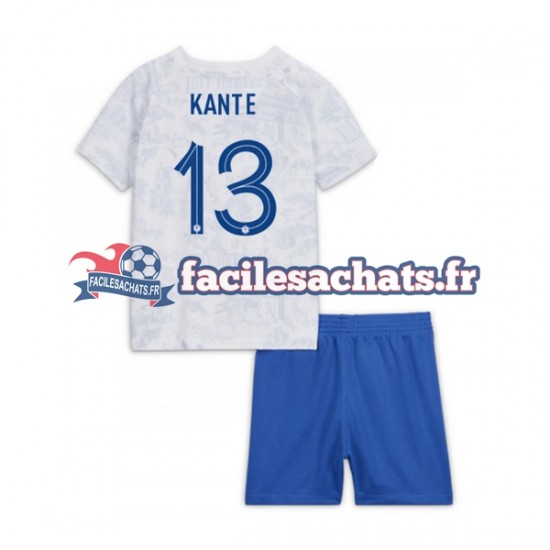 Maillot France Kante 13 World Cup 2022 Extérieur Enfant MC