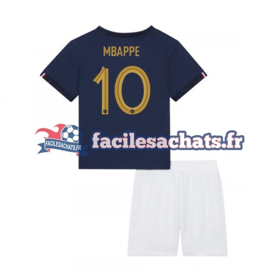 Maillot France Mbappe 10 World Cup 2022 Domicile Enfant MC