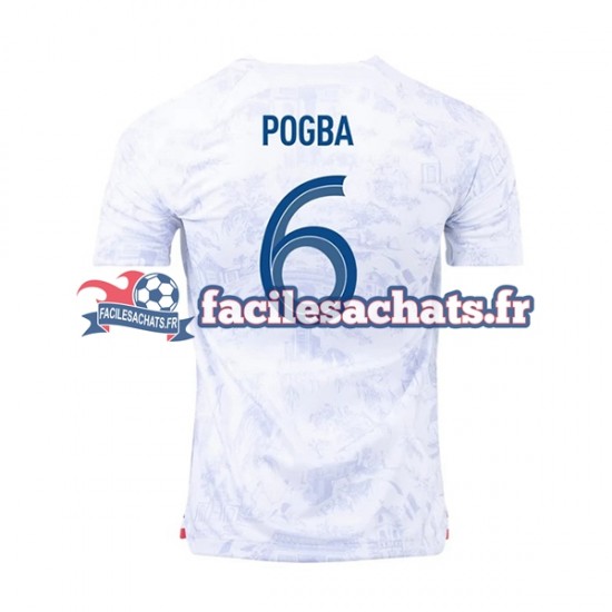 Maillot France Pogba 6 World Cup 2022 Extérieur Homme MC