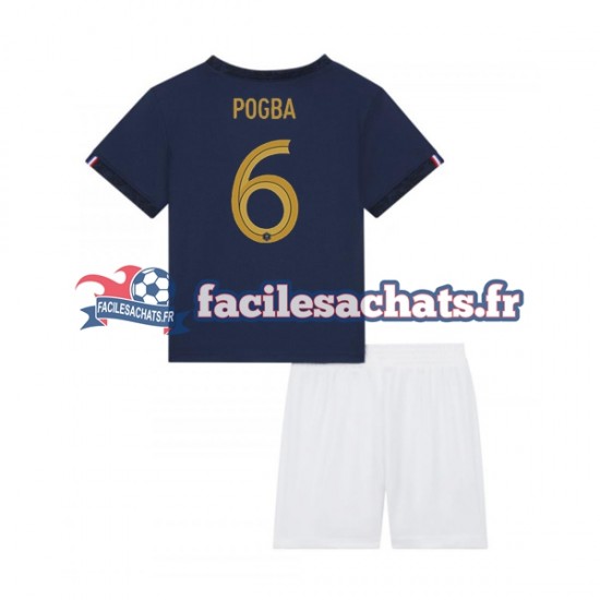 Maillot France Pogba 6 World Cup 2022 Domicile Enfant MC