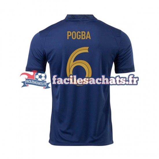 Maillot France Pogba 6 World Cup 2022 Domicile Homme MC