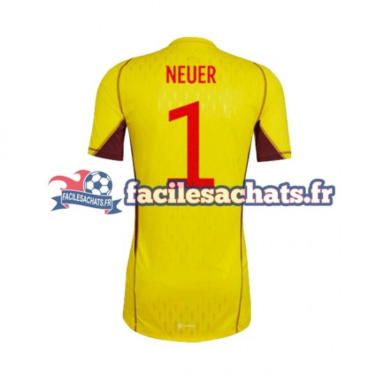 Maillot Allemagne Manuel Neuer 1 World Cup 2022 Gardien Extérieur Homme MC