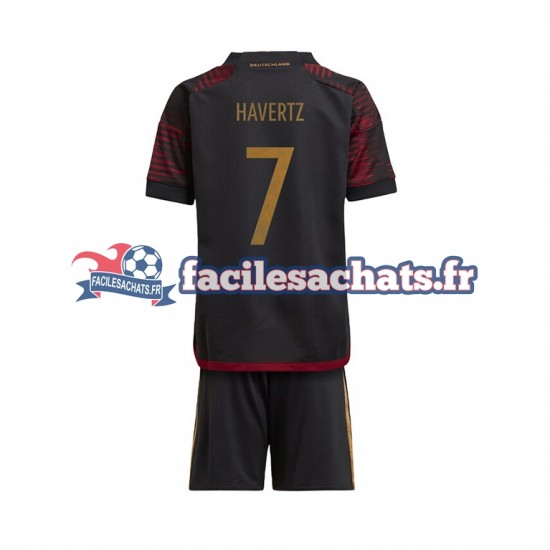 Maillot Allemagne Havertz 7 World Cup 2022 Extérieur Enfant MC