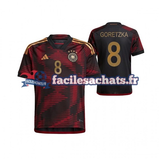 Maillot Allemagne Leon Goretzka 8 World Cup 2022 Extérieur Homme MC