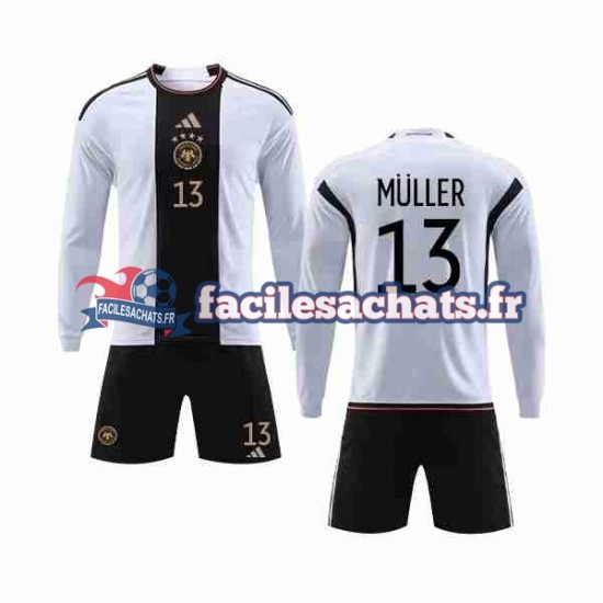 Maillot Allemagne MULLER 13 World Cup 2022 Domicile Enfant ML