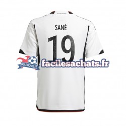 Maillot Allemagne Sane 19 World Cup 2022 Domicile Homme MC