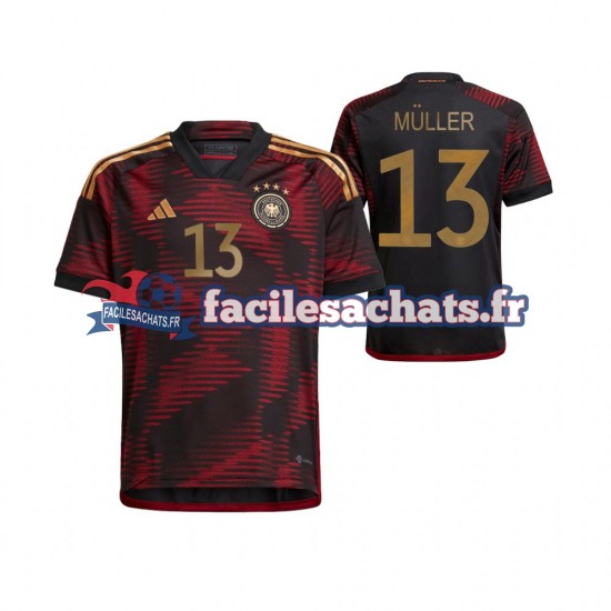 Maillot Allemagne Thomas Muller 13 World Cup 2022 Extérieur Homme MC