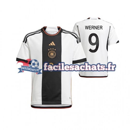 Maillot Allemagne Timo Werner 9 World Cup 2022 Domicile Homme MC