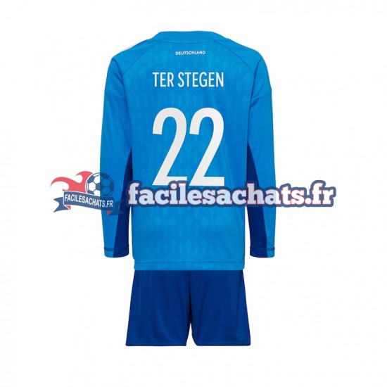 Maillot Allemagne ter Stegen 22 World Cup 2022 Gardien Domicile Enfant ML