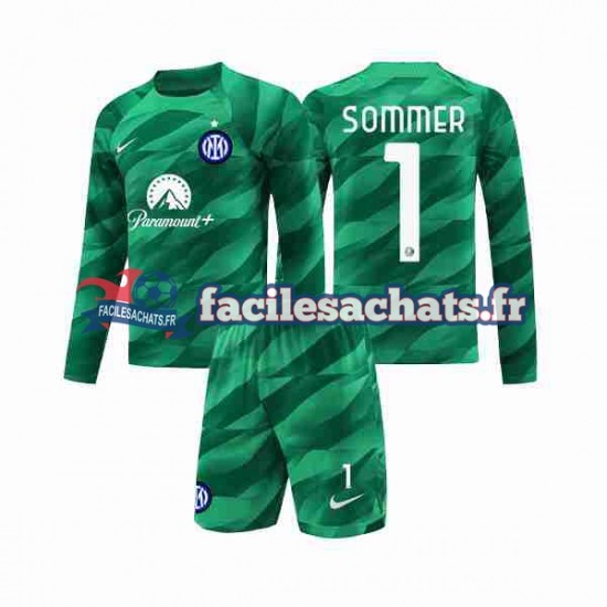 Maillot Inter Milan Sommer 1 2023-2024 Gardien Extérieur Enfant ML