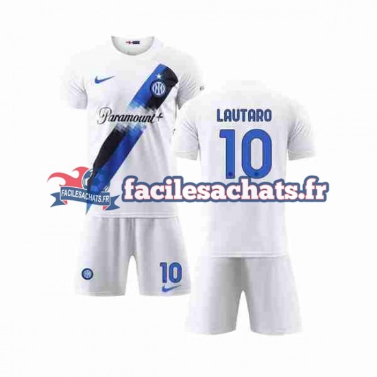 Maillot Inter Milan Lautaro Martinez 10 2023-2024 Extérieur Enfant MC