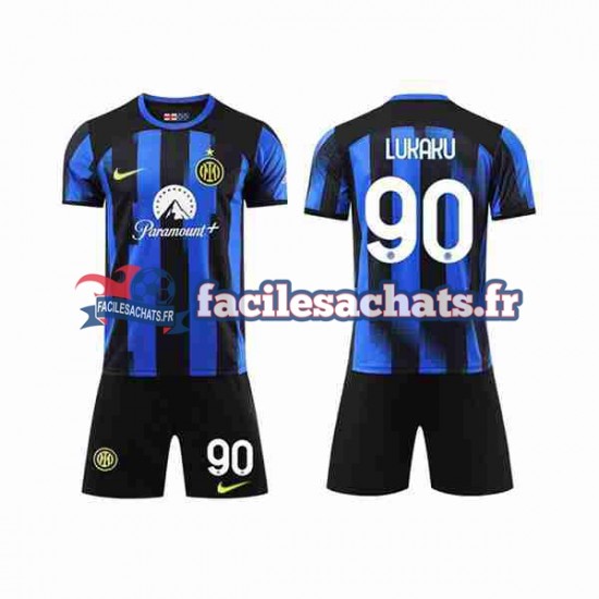 Maillot Inter Milan Lukaku 90 2023-2024 Domicile Enfant MC