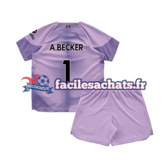 Maillot Liverpool Alisson Becker 1 2022-2023 Gardien Domicile Enfant MC