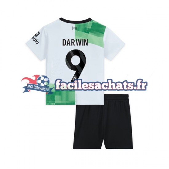 Maillot Liverpool Darwin Nunez 9 2023-2024 Extérieur Enfant MC