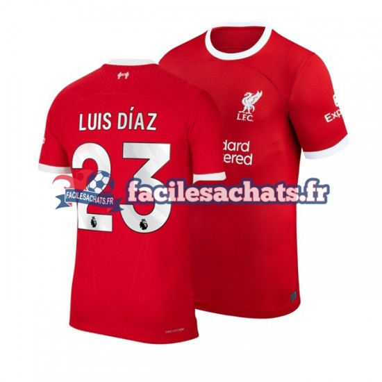 Maillot Liverpool Luis Diaz 23 2023-2024 Domicile Homme MC